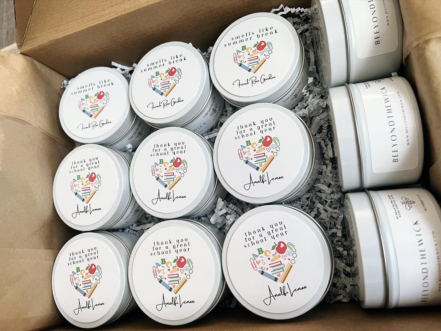 6oz Custom White Tins - Set of 6